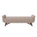 Puff Recamier Calçadeira 160cm Base Madeira Neville Z37 Linho Areia - Mpozenato