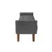 Puff Recamier Calçadeira 160cm Base Madeira Neville Z37 Linho Cinza - Mpozenato