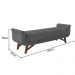 Puff Recamier Calçadeira 160cm Base Madeira Neville Z37 Linho Cinza - Mpozenato
