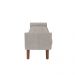 Puff Recamier Calçadeira 160cm Base Madeira Neville Z37 Linho Cru - Mpozenato