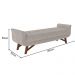 Puff Recamier Calçadeira 160cm Base Madeira Neville Z37 Linho Cru - Mpozenato