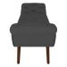 Puff Recamier Calçadeira 160cm Pés Palito Madeira Vêneto Z37 Veludo Chumbo - Mpozenato