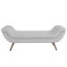 Puff Recamier Calçadeira 160cm Pés Palito Madeira Venêto P02 Bouclé Branco - Mpozenato