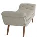 Puff Recamier Calçadeira 160cm Pés Palito Madeira Venêto P02 Bouclé Cru - Mpozenato