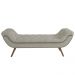 Puff Recamier Calçadeira 160cm Pés Palito Madeira Venêto P02 Bouclé Cru - Mpozenato