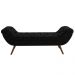 Puff Recamier Calçadeira 160cm Pés Palito Madeira Venêto P02 Sintético Preto - Mpozenato