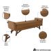 Puff Recamier Calçadeira 195cm Base Madeira Neville P02 Sintético Caramelo - Mpozenato