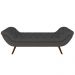 Puff Recamier Calçadeira 195cm Pés Palito Madeira Vêneto Z37 Veludo Chumbo - Mpozenato