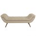 Puff Recamier Calçadeira 195cm Pés Palito Madeira Venêto P02 Bouclé Bege - Mpozenato