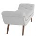 Puff Recamier Calçadeira 195cm Pés Palito Madeira Venêto P02 Bouclé Branco - Mpozenato