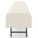 Puff Recamier Decorativo Pés em Ferro 140cm Dublin P02 Linho Creme - Mpozenato