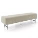 Puff Recamier Decorativo Pés em Ferro 140cm Dublin P02 Veludo Bege - Mpozenato