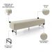 Puff Recamier Decorativo Pés em Ferro 140cm Dublin P02 Veludo Bege - Mpozenato