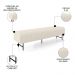 Puff Recamier Decorativo Pés em Ferro 160cm Dublin P02 Linho Creme - Mpozenato