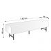 Puff Recamier Decorativo Pés em Ferro 160cm Dublin P02 Linho Creme - Mpozenato