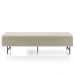 Puff Recamier Decorativo Pés em Ferro 160cm Dublin P02 Veludo Bege - Mpozenato