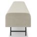 Puff Recamier Decorativo Pés em Ferro 160cm Dublin P02 Veludo Bege - Mpozenato