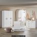 Quarto Infantil 3 Peças Com Berço Americano Nelly Branco Z49 - Mpozenato