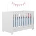Quarto Infantil 3 Peças Com Berço Americano Nelly Branco Z49 - Mpozenato