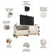 Rack Bancada Para TV 55 Pol 150cm Lucca Off White/Freijó C01 - Mpozenato