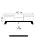 Rack Bancada Para TV 75 Pol 180cm Dulce Off White Z49      - Mpozenato