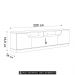 Rack Bancada Para TV 75 Pol 200cm Brescia Hortelã/Amêndoa C05 - Mpozenato