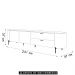 Rack Bancada de TV 75 Pol 241cm Celi D04 Off White - Mpozenato
