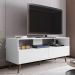 Rack para Sala Bancada de TV 55 Pol 136cm Pés Retrô Senna M24 Branco - Mpozenato