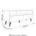 Rack para Sala Bancada de TV 55 Pol 136cm Pés Retrô Senna M24 Branco - Mpozenato