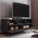 Rack para Sala Bancada de TV 55 Pol 136cm Pés Retrô Senna M24 Preto - Mpozenato