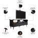 Rack para Sala Bancada de TV 55 Pol 136cm Pés Retrô Senna M24 Preto - Mpozenato