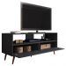 Rack para Sala Bancada de TV 55 Pol 136cm Pés Retrô Senna M24 Preto - Mpozenato