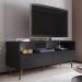 Rack para Sala Bancada de TV 55 Pol 136cm Pés Retrô Senna M24 Preto - Mpozenato
