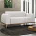Sofá 150cm 2 Lugares Base Gold Molino D06 PU C-12 Branco - Mpozenato
