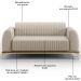 Sofá 150cm 2 Lugares Base Gold Molino D06 Suede C-309 Bege - Mpozenato