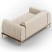 Sofá 150cm 2 Lugares Base Gold Molino D06 Suede C-309 Bege - Mpozenato