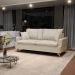 Sofá 160cm 2 Lugares com Almofadas Pés Curvos Veras Suede D05 Bege Claro - Mpozenato