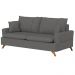 Sofá 160cm 2 Lugares com Almofadas Pés Curvos Veras Suede D05 Cinza - Mpozenato