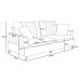 Sofá 180cm 3 Lugares com Almofadas Pés Curvos Veras Suede D05 Cinza - Mpozenato