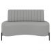 Sofá 2 Lugares 135cm Pés Aço Preto Tamar K04 Bouclê Cinza - Mpozenato