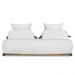 Sofá 2 Lugares 160cm Ilha Base Madeira Viero S06 Boucle Branco - Mpozenato