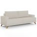 Sofá 2 Lugares 160cm Living Pés Curvos Santi D05 Linho Bege - Mpozenato