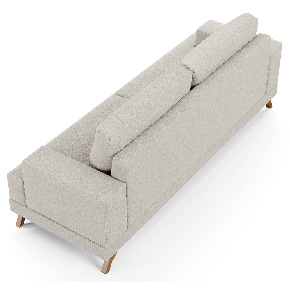 Sofá 2 Lugares 160cm Living Pés Curvos Santi D05 Linho Bege - Mpozenato