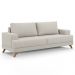 Sofá 2 Lugares 160cm Living Pés Curvos Santi D05 Linho Bege - Mpozenato