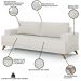 Sofá 2 Lugares 160cm Living Pés Curvos Santi D05 Linho Cru - Mpozenato