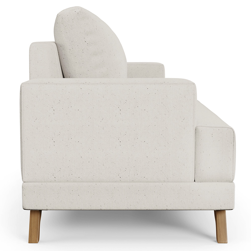 Sofá 2 Lugares 160cm Living Pés Curvos Santi D05 Linho Cru - Mpozenato