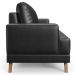 Sofá 2 Lugares 160cm Living Pés Curvos Santi D05 Sintético Preto - Mpozenato