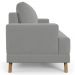 Sofá 2 Lugares 160cm Living Pés Curvos Santi D05 Suede Cinza - Mpozenato