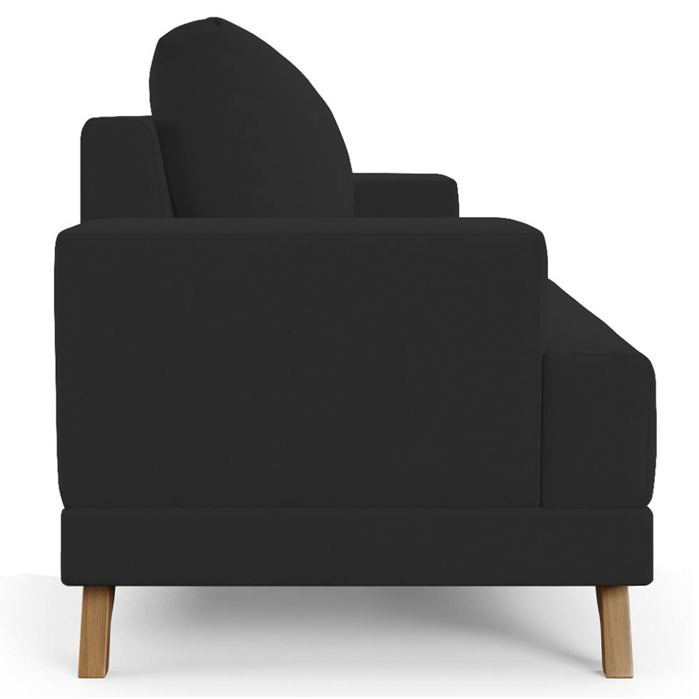 Sofá 2 Lugares 160cm Living Pés Curvos Santi D05 Suede Preto - Mpozenato
