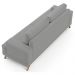 Sofá 2 Lugares 160cm Living Pés Curvos Santi D05 Suede Preto - Mpozenato